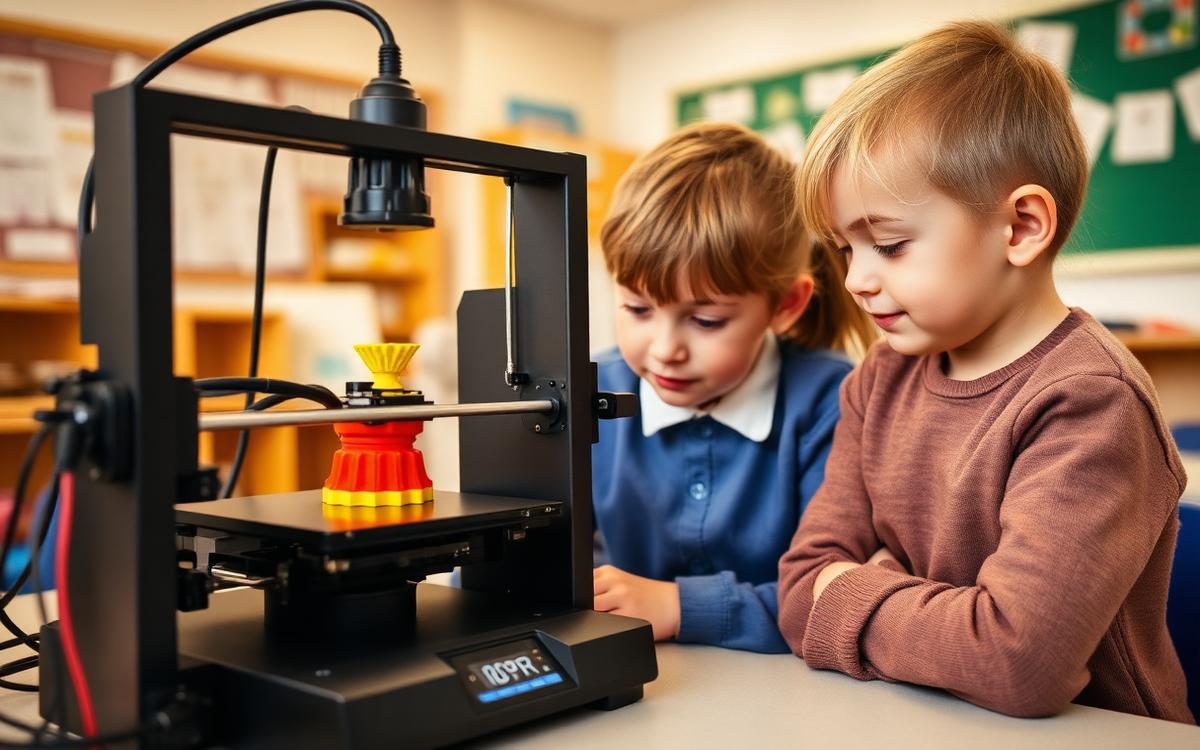 Leerlingen tijdens de les 3D-ontwerpen in Tinkercad